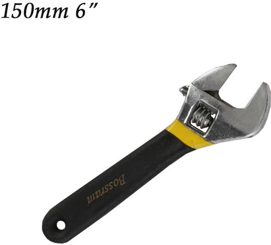 Bossram French Wrench with Adjustable Opening 6mm and Anti-Slip Handle 150mm