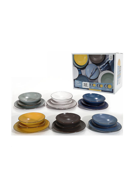 ArteLibre Multicolour Porcelain Dinnerware Set 18pcs