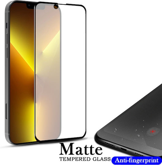 SiiPro Anti-fingerprint Full Glue Ματ Full Face Tempered Glass (iPhone 15 Pro Max)