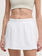 Leather High-waisted Skirt Brilliant White