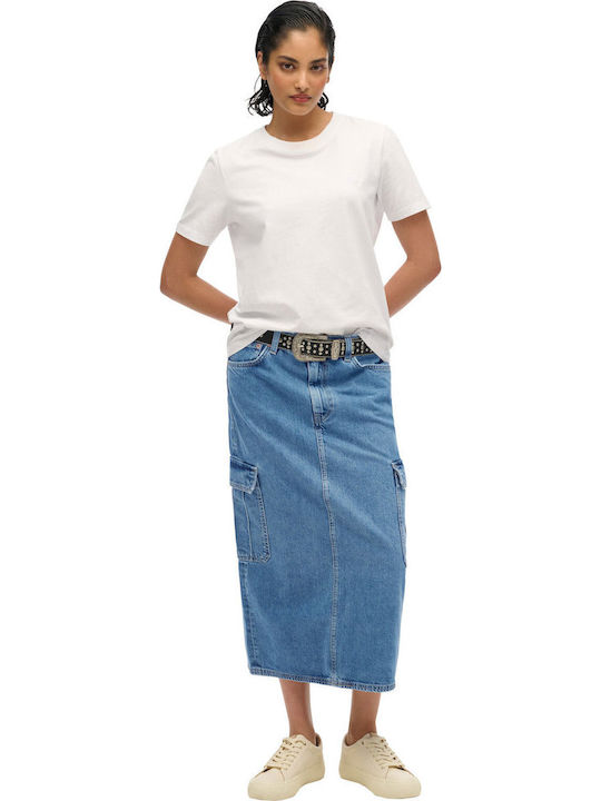 Τζιν Midi Φούστα Denim