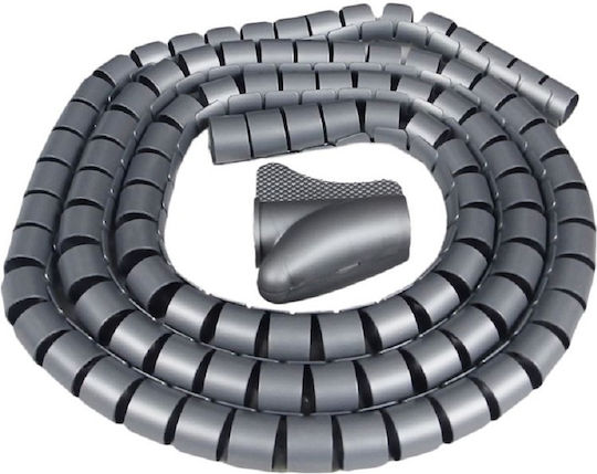 Οργανωτής Καλωδίων Spiral Διάμετρος 22mm Γκρι 1.5m