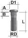 Μπουζόνι Τροχού M14x1,5 Πολύσφηνο:14 9mm Μήκος 50mm M1415re50a