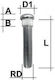 Wheel Lug Bolt M12x1.25 Spline 14.30mm Length 62mm M1225re622