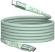 Verbatim Braided / Magnetic / Spiral USB 2.0 Cable USB-C Male - USB-C 100W PD Green 1.2m 31855
