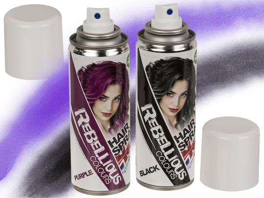 Σπρέι Μαλλιών 125ml 100% Vegan 2 Χρώματα Λιλάκ Μαύρο 1τμχ