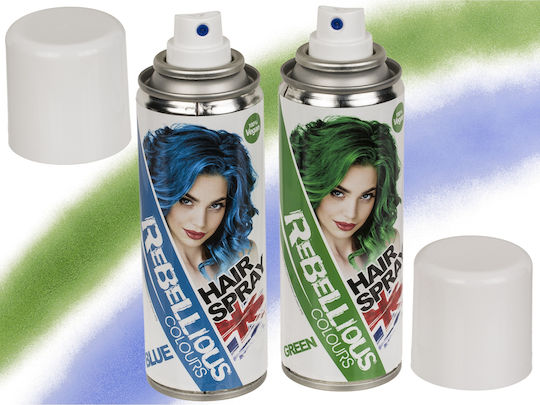 Σπρέι Μαλλιών 125ml 100% Vegan 2 Χρώματα Μπλε Πράσινο 1τμχ