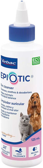 Virbac Epiotic Picături pentru Curățarea Urechilor Câinilor și Pisicilor cu Aromă de Lămâie 125ml 2,98g