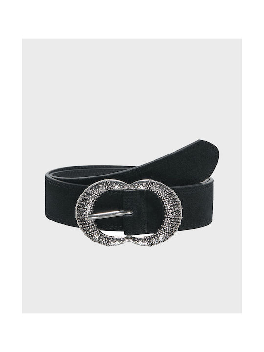 Only Leather Women's Belt Black