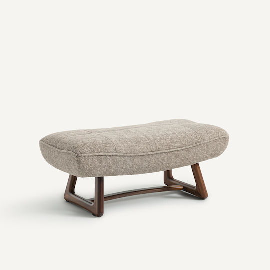 Fußhocker Mit Stoff Braun 93x50x42cm