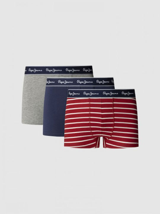 Slipuri pentru bărbați Blue/red/grey 3Pachet