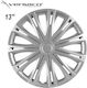 Versaco Auto Radkappen Set Spark 4Stück 13" Silber/Silber