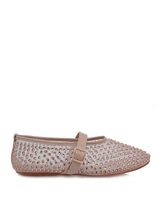 Exe Synthetic Leather Ballerinas Pink