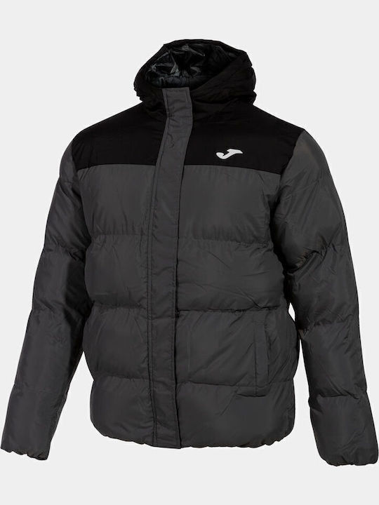 Geci Barbati Puffer Waterproof și Cu Protecție Împotriva Vântului Gri Închis/Negru
