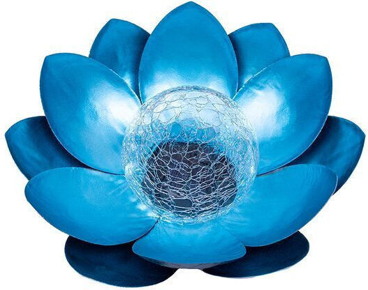 Lotus Flower Solar Lamp Blue 3000k 34 Cm Abs 5 W Ip65
