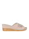 Damenplattformen Beige