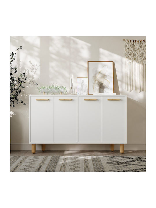 Sideboard Venedik Wooden White-oak 120x29.6x73.6cm