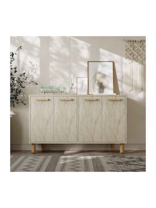 Sideboard Venedik Wooden Travertine Beige-oak 1...