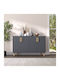 Sideboard Vincent Wooden Anthracite-oak 120x29.6x73.6cm