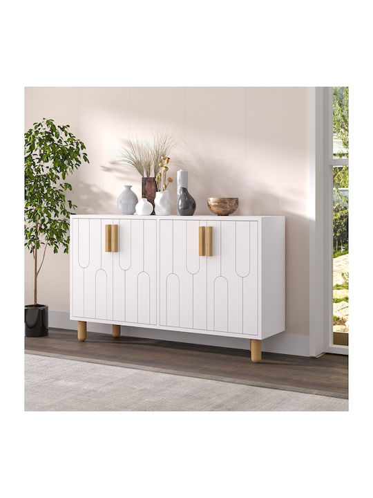 Sideboard Vincent Wooden White-oak 120x29.6x73.6cm