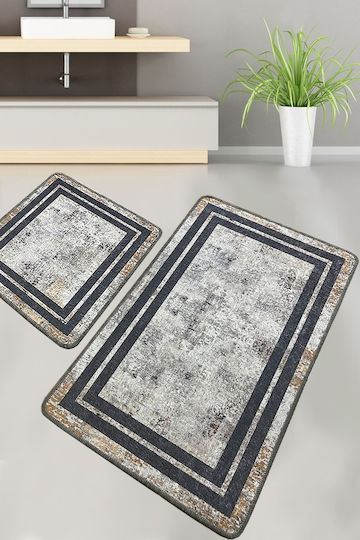 L'Εssentiel Maison Bath Mats Set 359CHL5282 Grey 2pcs