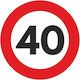 Idealstore Reflective Speed Limit Sign 40 Km H