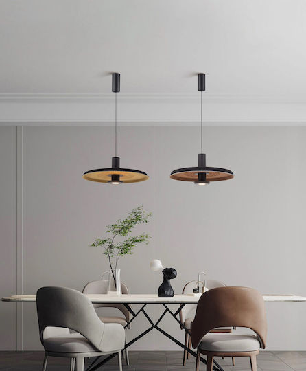 Sun Light Κρεμαστό Φωτιστικό Καφέ LED 35x35εκ.