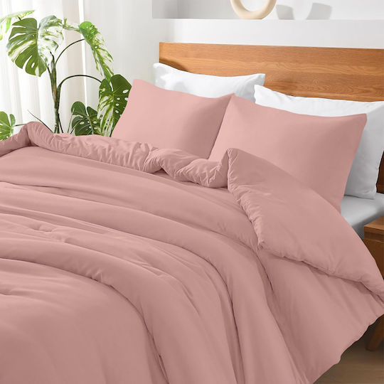Lino Home Sheet Super-Double 240x260cm. Basico Pink