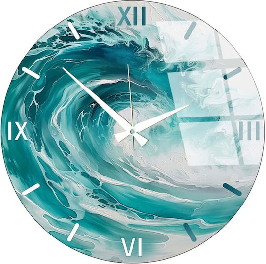 Wallity Wall Clock Glass Multicolour Ø40cm
