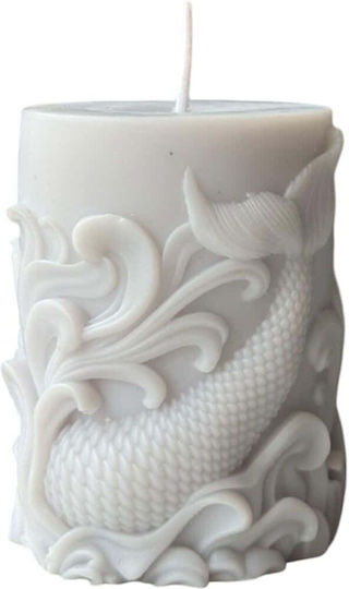 Κερί Σόγιας Glamour 447fld1123 6x10x6cm White Aberto Design Κερί Σόγιας