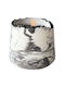 Sojakerze Glamour Glas 447fld1135 7x10x7cm Grau-weiß Aberto Design Zement