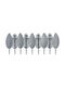 Wallity Wall Hanger Metal 9 Hooks Multicolour 60.5x22cm