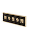 Hanah Home Wandhalterung Metall 5 Haken Braune 54,2x16x2cm