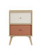 Wooden Bedside Table Multicolour 44x44x61cm