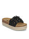 Flache Sandalen für Damen in Schwarz Farbe