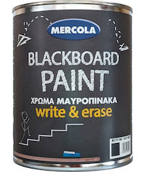 Mercola Νερού Paint 0.75lt ΜΑΥΡΟ ΜΑΤ Ματ