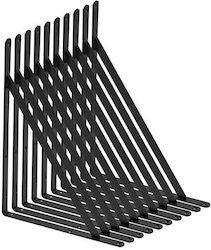 Vivatechnix Suporturi pentru rafturi Robust din Oțel Inoxidabil în Culoare Gri 308x209mm 10buc