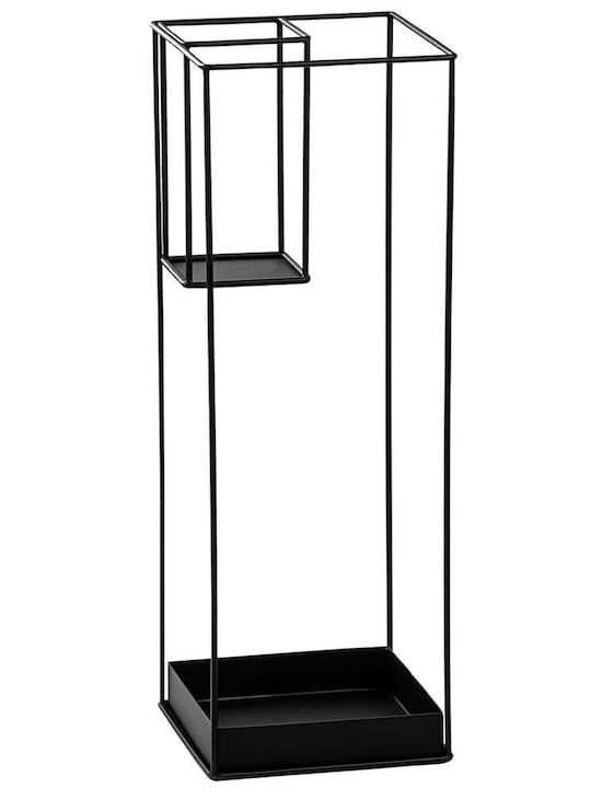Стойка за чадъри 247hfm1232 20x20x61см Черна Aberto Design Метал
