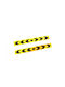 Set 2 Reflective Pyramid Stickers Adhesive 5cm x 40cm Yellow Black
