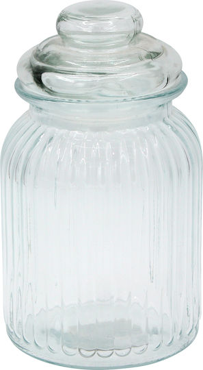 Keskor Keskor Allgemeine Verwendung Glas Transparentes Vasen mit Deckel 950ml