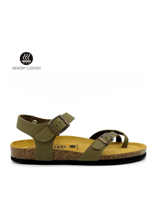 Plakton Zomba Leather Women's Flat Sandals in K...