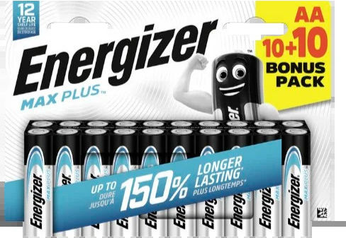 Energizer Max Plus Baterii Alcaline AA 1.5V 20buc