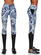 Training Γυναικείο Μακρύ Κολάν Ψηλόμεσο & Push Up Multicolor