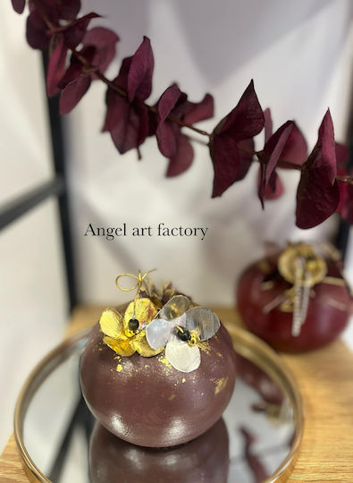 Dark Purple Handmade Настолници Гоури Нар Лилав Керамичен 1бр