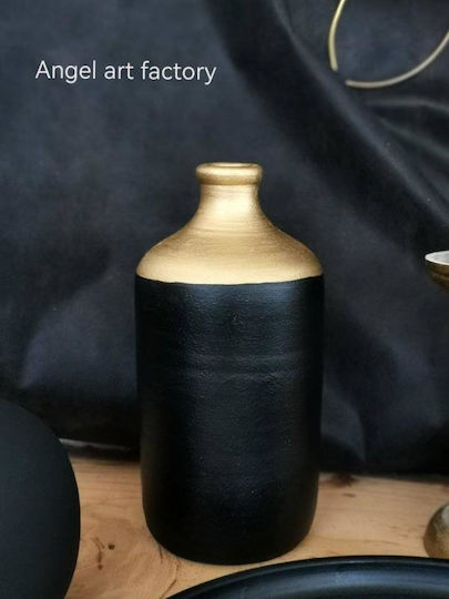 Keramikvase Luxus Gold-Schwarz