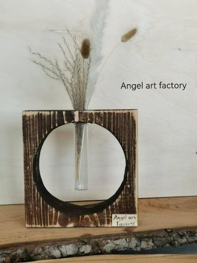 Vază decorativă din lemn
