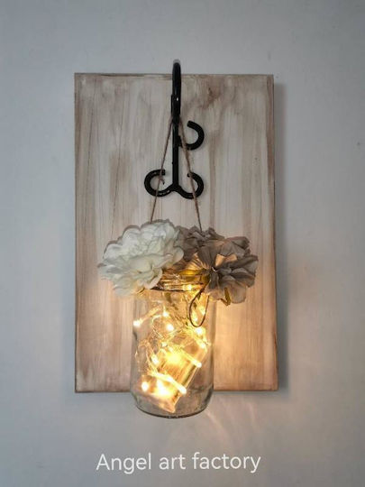 Decorative Wooden Wall-Mounted "Flower Vase" Light