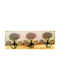 Cuier Decoupage Flori Mov Cârlige Negre