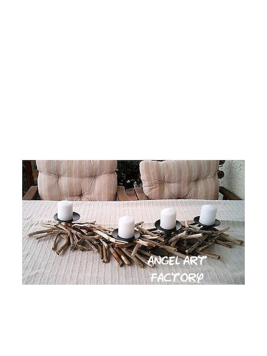 Decorative Candle Holder "Fishbone" Driftwood