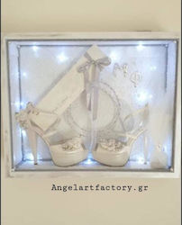 Hängender Hochzeitskronen-Etui Silber Patina